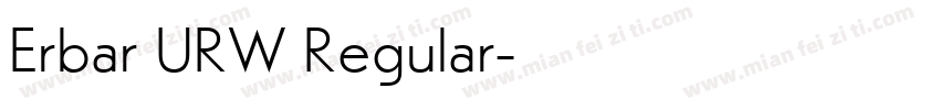 Erbar URW Regular字体转换